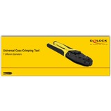 DeLOCK Pince universelle pour câbles coaxiaux, Pince à sertir Noir/Jaune, 7 diamètres