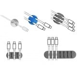 DeLOCK Porte-câble Kit combiné, Support Blanc/gris, 6 pièces
