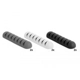 DeLOCK Porte-câbles avec 7 chaînes, Support Blanc/gris, 6 pièces