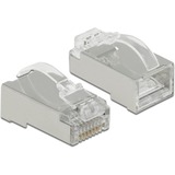 DeLOCK Prise RJ45 Crimp+Cut+Curve Cat.6 STP, Prise de courant Transparent