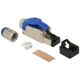 DeLOCK RJ45 Plug field assembly Cat.8, Prise de courant Bleu