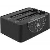 DeLOCK Station d’accueil USB 3.0 Dual pour 2 x SATA HDD / SSD avec Clone et fonction d’effacement, boitier métallique, Station d'accueil Noir, boitier métallique, HDD, SSD, Série ATA III, 2.5,3.5", USB 3.2 Gen 1 (3.1 Gen 1) Type-B, Noir, Métal