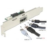 DeLOCK Support d'emplacement 1 x eSATApd 5 V / 12 V, Connecteur d'extension 