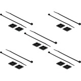 DeLOCK Support de serre-câbles 28 x 28 mm avec serre-câbles L 300 x L 3,4 mm Noir, 10 pièces