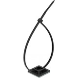 DeLOCK Support de serre-câbles 28 x 28 mm avec serre-câbles L 300 x L 3,4 mm Noir, 10 pièces