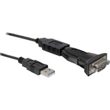 DeLOCK USB2.0 to serial Adapter DB9, Adaptateur Noir, USB 2.0, DB9