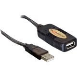 DeLOCK USB 2.0, Câble d'extension Noir, 5 mètres