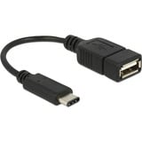 DeLOCK USB-C 2.0 > USB-A, Adaptateur Noir, 0,15 mètres
