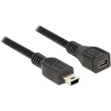 DeLOCK USB-C 3.2 > USB-C, Câble d'extension Noir, 1 mètre