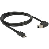 DeLOCK USB-C, Câble Noir, 1 mètre