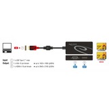 DeLOCK USB-C > HDMI/VGA, Adaptateur Noir, 0,2 mètres