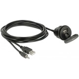 DeLOCK USB-C > USB-A 3.0 90°, Câble Noir, 2 mètres