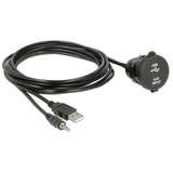 DeLOCK USB-C > USB-A 3.0 90°, Câble Noir, 2 mètres