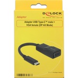 DeLOCK USB-C > VGA, Adaptateur Noir