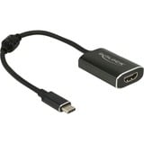 DeLOCK USB-C (mâle) > HDMI (femelle), Adaptateur Gris foncé, 0,2 mètre, 4K 60Hz