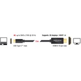 DeLOCK USB-C (mâle) > HDMI (mâle) (DP Alt Mode), Câble Noir, 3 mètres, 4K 30 Hz