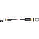 DeLOCK USB Gen2 Type-C > HDMI, Câble Noir, 3 mètres, 4K 120Hz, 8K 60Hz, HDR10