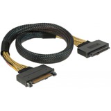 DeLOCK U.2 SFF-8639 mâle > U.2 SFF-8639 femelle, Câble d'extension Noir, 0,5 mètre