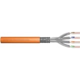 Digitus Câble d'installation professionnel Cat.7 S/FTP simplex Orange, 100 mètres
