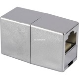 Digitus Coupleur modulaire RJ-45, Raccord Argent, 2 prises RJ-45, doublement blindées