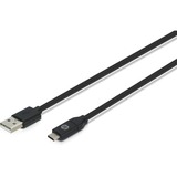 HP USB-A > Micro-USB-B, Câble Noir, 1 mètre
