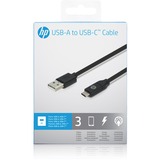 HP USB-A > Micro-USB-B, Câble Noir, 3 mètres