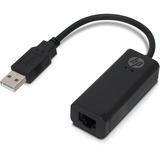 HP USB-A > RJ45 (2UX21AA), Adaptateur Noir, 0,1 mètres