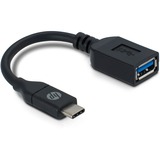 HP USB-C > USB A (2UX19AA), Adaptateur Noir, 0,1 mètres