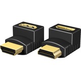 ICY BOX 2 adaptateurs de coin HDMI Noir, IB-CB009-1