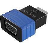 ICY BOX IB-AC516 HDMI VGA Noir, Bleu, Adaptateur Noir/Bleu, HDMI, VGA, Noir, Bleu