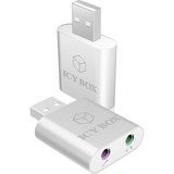 ICY BOX IB-AC527 USB-A (mâle) > 1x 3,5 mm audio 3Pin (femelle), Adaptateur Argent, argent