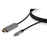 ICY BOX USB-C (mâle) > HDMI (mâle), Câble Noir, 1,8 mètre