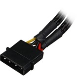 Sharkoon Adaptateur d'alimentation Y 4P Molex, 0,15 m, Câble en Y Noir
