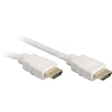 Sharkoon Câble High Speed HDMI avec Ethernet Blanc, 2 mètres, 4K, Plaqué or