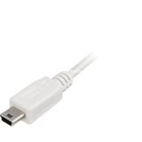 Sharkoon Câble USB 2.0 A -> USB Mini-B Blanc, 1,0 Mètre, double blindage