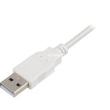 Sharkoon Câble USB 2.0 A -> USB Mini-B Blanc, 1,5 Mètre