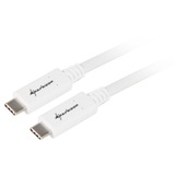 Sharkoon Câble USB 3.2, USB-C > USB-C Blanc, 0,5 mètre
