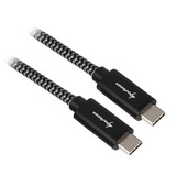 Sharkoon Câble USB 3.2, USB-C > USB-C Noir/gris, 0,5 mètre