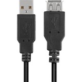 Sharkoon Câble d'extension USB 2.0, USB-A mâle > USB-A femelle Noir, 3,0 Mètre, double blindage