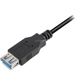 Sharkoon Câble d'extension USB 3.2 Gen 1, USB-A mâle > USB-A femelle Noir, 2 Mètre