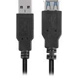 Sharkoon Câble d'extension USB 3.2 Gen 1, USB-A mâle > USB-A femelle Noir, 2 Mètre