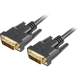 Sharkoon Câble pour moniteur DVI-D > DVI-D (18+1) Noir, 1 Mètre, Single Link, 18+1