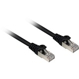 Sharkoon Câble réseau RJ-45 S/FTP Cat.6a Noir, 1 mètre, sans halogène