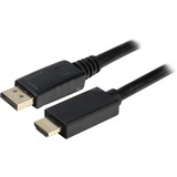 Sharkoon DisplayPort 1.2 > HDMI, Adaptateur Noir, 5 mètres, 4K