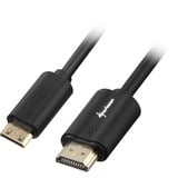 Sharkoon HDMI > Mini-HDMI 2.0, Adaptateur Noir, 1 mètre, 4K