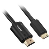 Sharkoon HDMI > micro-HDMI 2.0, Adaptateur Noir, 1 mètre, 4K