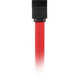 Sharkoon Sata III 90° sleeve, Câble Rouge, 0,6 mètres