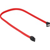 Sharkoon Sata III câble 90° gaine 30 cm Rouge, 0,3 m, SATA III, SATA 7-pin, SATA 7-pin, Mâle/Mâle, Noir, Rouge
