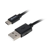 Sharkoon USB 2.0 A 90° > Micro-B, Câble Noir, 3 mètres