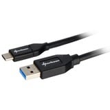 Sharkoon USB 3.1 Gen 2-A > USB-C, Câble Noir, 1 mètre